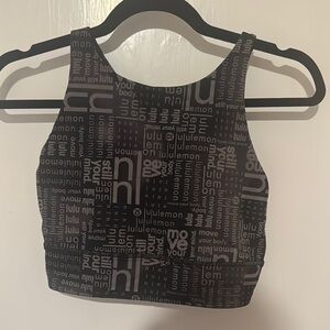 lululemon athletica Black and Gray Patterned Top